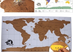 1 x Scratch Map – Weltkarte zum Freirubbeln für 5,99 Euro inklusive Versand