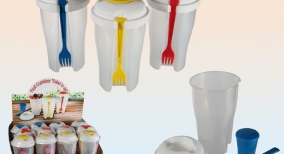 1 x 3er Set Salad to go Becher mit Gabel und Dressingbehälter für 11,60 Euro inklusive Versand