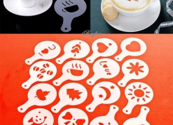 16x Cappuccino/Kaffee Schablonen im Set zum Verzieren für 1,31€ inkl. Versand