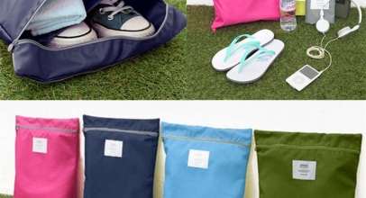 Reise Schuhtasche/-beutel mit Reißverschluss für 1,35€ inkl. Versand