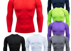 Herren Kompression T-Shirt Langarm Sport Training mit bis 92% Rabatt!