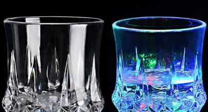 LED-Wasserbecher/ Acrylglas mit 96% Rabatt!