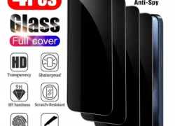 4x Anti Spy Sichtschutz-Folie Apple iPhone 11 bis 15 Pro Max gehärtetes Glas ab 2,20€ inkl. Versand!