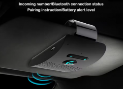 Bluetooth 5.0 Freisprecheinrichtung Car Kit Hifi-Lautsprecher 2W kabelloser Audioempfänger MP3-Musik-Player Noise Cancelling Sonnenblende Clip für 7,69€ inkl. Versand!
