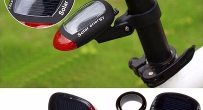 Rotes LED Solar Rücklicht fürs Fahrrad für 2,03€ inkl. Versand