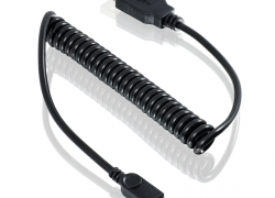 Micro-USB 2.0 Spiralkabel – USB-A an Micro-B Stecker – Ladekabel/Datenkabel für 2,99€ inkl. Versand