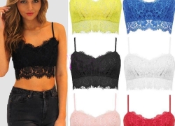 Damen Spitzen Träger Bustier mit Rücken Reißverschluss für 3,47€ inkl. Versand