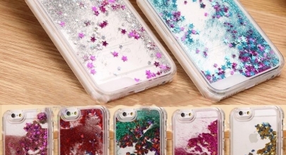 iPhone/Samsug Galaxy Glitter-Sterne Treibsand Schutzhülle für 1,09€ inkl. Versand
