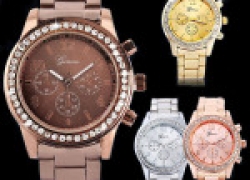 Damen Crystal Armbanduhr mit Strasssteinen für 3,58€ inkl. Versand