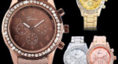 Damen Crystal Armbanduhr mit Strasssteinen für 3,58€ inkl. Versand