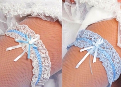 Braut Hochzeit Spitzen Strumpfband für 3,30€ inkl. Versand