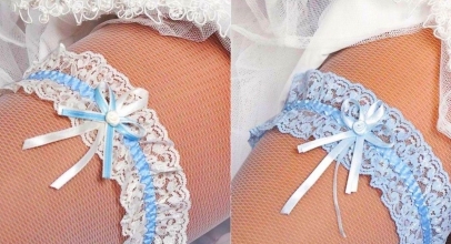 Braut Hochzeit Spitzen Strumpfband für 3,30€ inkl. Versand