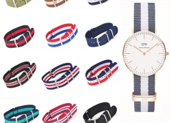 Unisex 18/20/22mm Canvas Textil Uhrenarmband für 1,00€ inkl. Versand