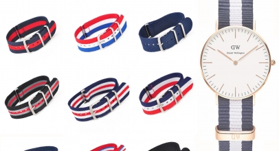 Unisex 18/20/22mm Canvas Textil Uhrenarmband für 1,00€ inkl. Versand