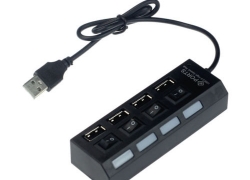 1 auf 4 USB 2.0 Verteiler mit EIN-/AUS-Schalter für Laptop/PC für 2,40€ inkl. Versand