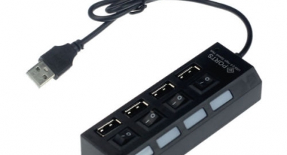 1 auf 4 USB 2.0 Verteiler mit EIN-/AUS-Schalter für Laptop/PC für 2,40€ inkl. Versand