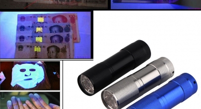 Ultraviolette 9 LED Taschenlampe mit Trageschlaufe für 1,00€ inkl. Versand