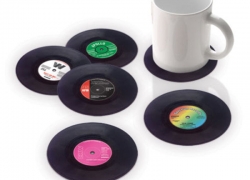 6x Retro Vinyl Untersetzer im LP Look für 4,32€ inkl. Versand