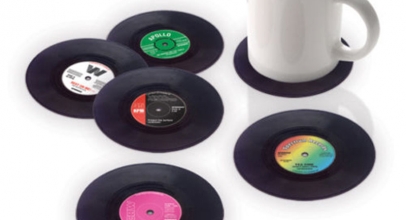 6x Retro Vinyl Untersetzer im LP Look für 4,32€ inkl. Versand