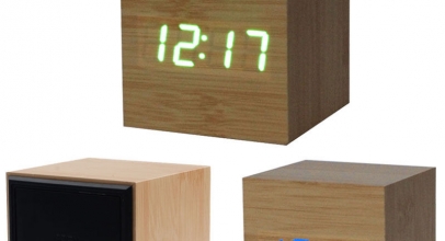 1 x Holz Würfel LED-Wecker für 7,26 Euro inklusive Versand