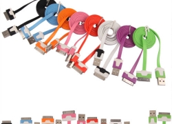 Zweifarbiges-flaches Daten-Sync-Kabel für Apple iPod/iPhone/iPad für 1,00€ inkl. Versand