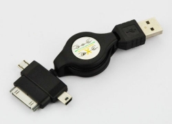 1 x 3-in-1 ausziehbares Mini- und Micro USB-Kabel für 1,69 Euro inklusive Versand