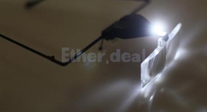 LED Vergrößerungsbrille mit Kopfband + 3 austauschbare Objektive für 9,49€ inkl. Versand