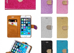 1 x iGard iPhone6/6S Glitzer Flip Etui mit 2 Kartenfächern für 2,90 Euro inklusive Versand