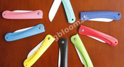 Klappbares Keramik Obst-/Campingmesser mit buntem Griff für 4,65€ inkl. Versand