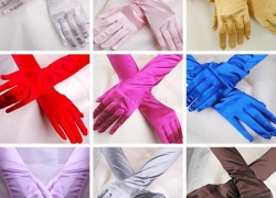 1 Paar lange Damen Satin Kostüm/Hochzeit/Opern Handschuhe ab 1,64€ inkl. Versand