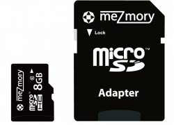 1 x meZmory 8GB microSD Class 10 Speicherkarte + Adapter für 4,29 Euro inklusive Versand