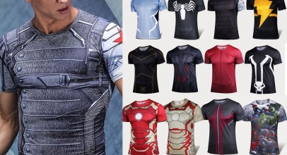 Herren Marvel Thor Superheld Kurzarm Kompression Basic T-Shirt für 8,83€ inkl. Versand