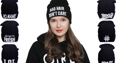 Coole Statement Mütze Bad Hair Day Logo Spruch Beanie für 5,99€ inkl. Versand!