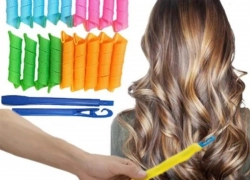 18x Spiral Lockenwickler Set Spiralwickler Spirallocken mit Styling Haken für 8,65€ inkl. Versand!