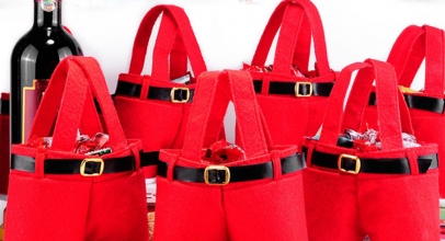 10x Weihnachten Santa Hosen Geschenk/Süßigkeiten Tasche für 11,99€ inkl. Versand