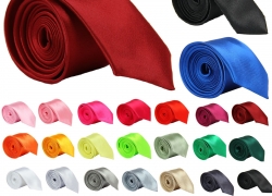 Verschiedenfarbige Satinkrawatte ab 1,00€ inkl. Versand