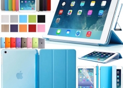 iPad Air2 Ultra Slim Schutzhülle Case Etui + Folie, Putztuch und Eingabestift für 10,90€ inkl. Versand