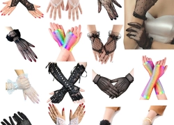 1 Paar Netz-, Spitzen-, Satin- oder Samthandschuhe ab 2,46€ inkl. Versand!