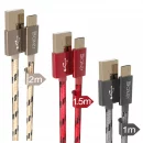 3Pack 1M 1.5M 2M geflochtenes USB Datenkabel/Sync-Ladekabel für Micro USB-Geräte – 3 verschiedene Farben für 6,99€ inkl. Versand!