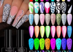 1x 7ml fluoreszierender Glitzer Gel Nagellack ab 1,54€ inkl. Versand!