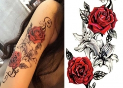 Wasserfestes Einmal Tattoo Rote Rosen für 2,30€ inkl. Versand!