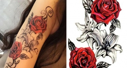 Wasserfestes Einmal Tattoo Rote Rosen für 2,30€ inkl. Versand!