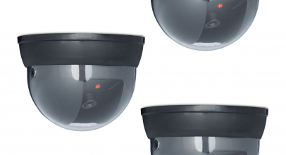 Kamera Attrappe mit LED 3er Set Dummy-Fake-Überwachungskamera für 5,90 zzgl. Versand!