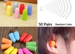 50 Paar bunte Schaumstoff Ohrstöpsel für 4,04€ inkl. Versand