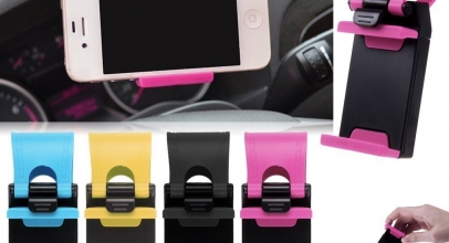 Universal-Lenkrad-Halterung für Smartphones und Handys für 1,38€ inkl. Versand