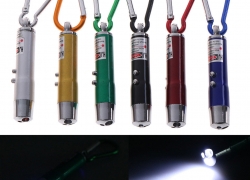 3-in-1 Laserpointer-Schlüsselanhänger + LED-Taschenlampe + UV-Licht für 1,53€ inkl. Versand