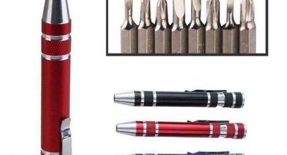 8-in-1 Schraubenzieher im Kugelschreiber-Design für 1,90€ inkl. Versand!