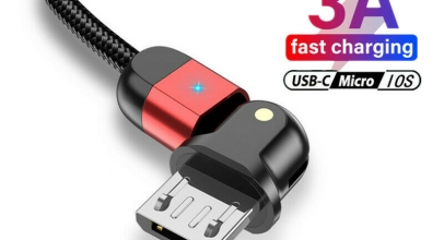 3A Schnelles 180° Micro USB Typ C Ladekabel – iPhone, Samsung Galaxy, Huawei und andere ab 1,29€ inkl. Versand!