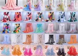 Chiffon Schal wählbar aus vielen verschiedenen Farben und Designs ab 1,-€ inkl. Versand