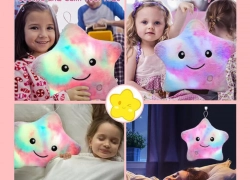 LED Plüsch Leuchtkissen Lächelnder Stern ab 8,69€ inkl. Versand!
